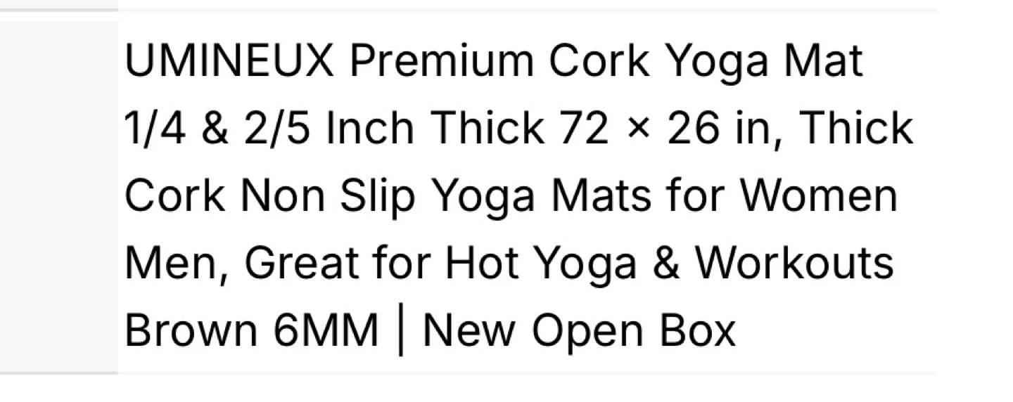 UMINIEUX Premium Cork Yoga Mat - photo 3