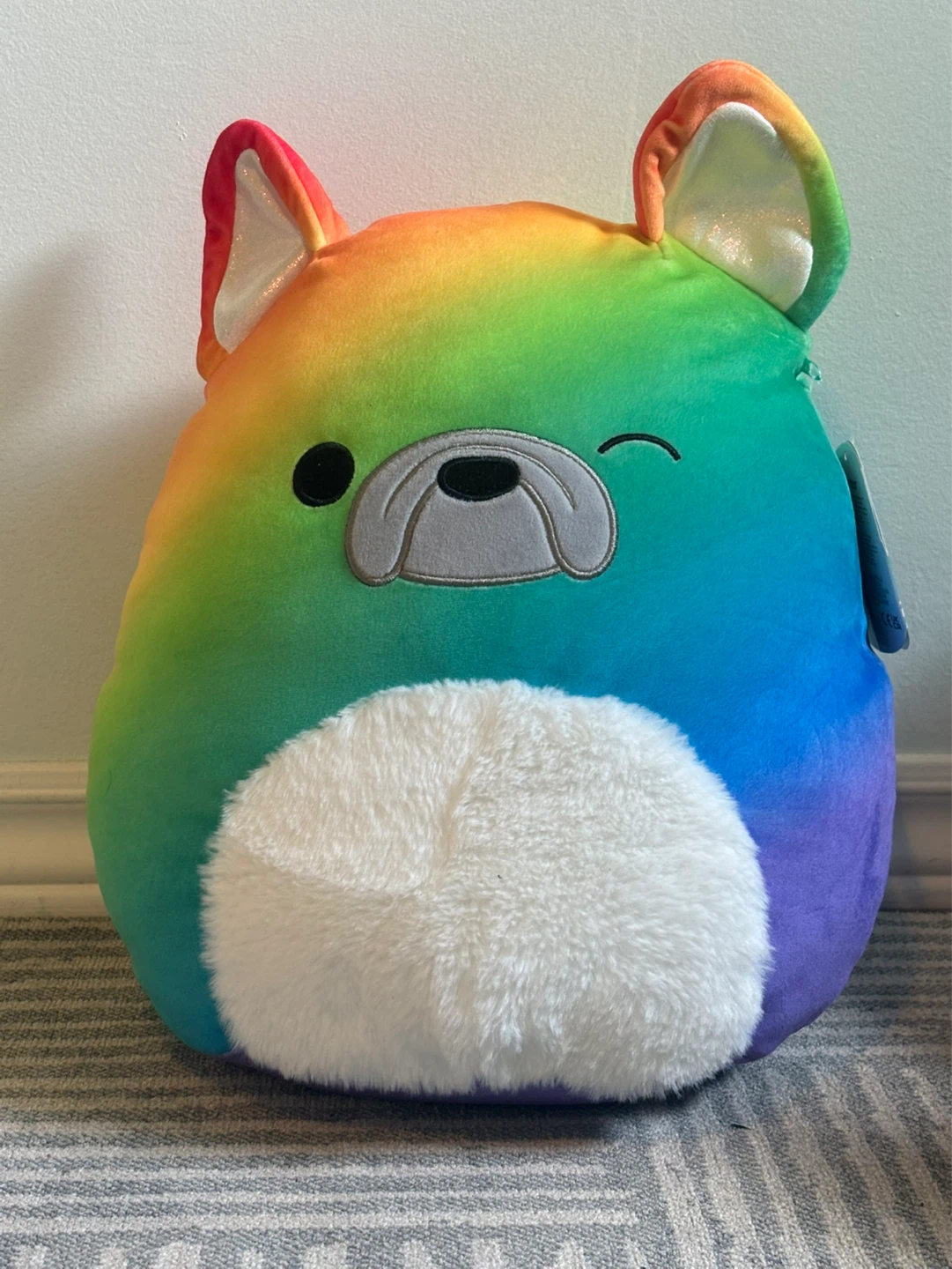 Squishmallow Rainbow French Bulldog Plush