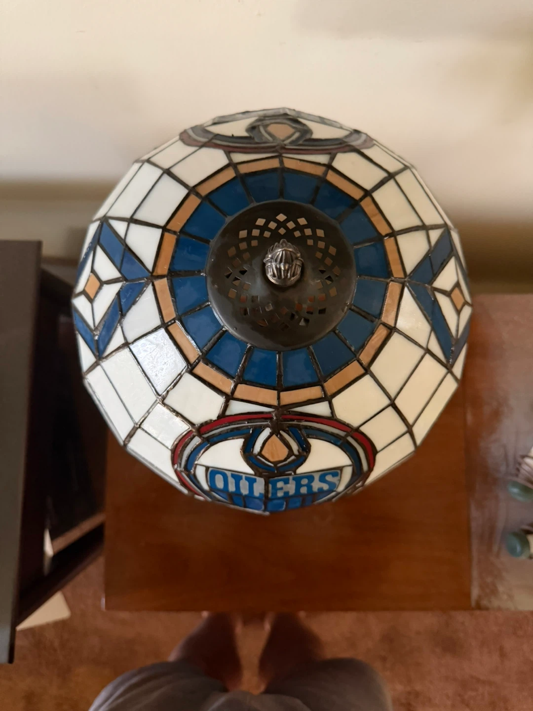 Edmonton Oilers Stained Glass Lamp - photo 3