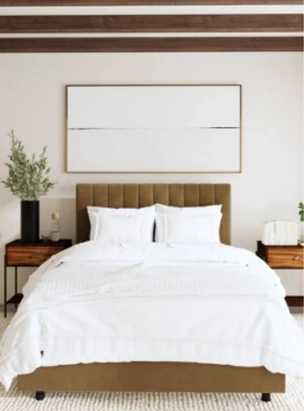 Threshold Queen Luxe Velvet Bed Frame and Headboard