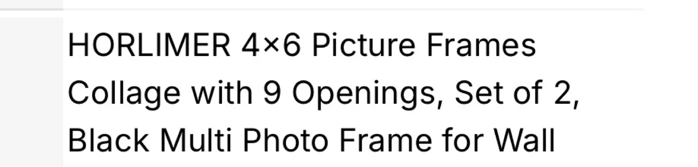 HORLIMER 4x6 Black Multi Photo Frame Collage Set of 2 - photo 2