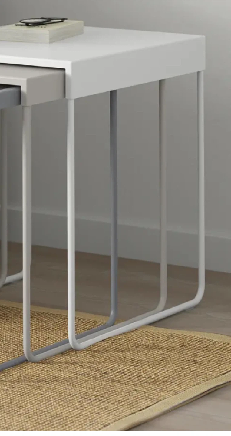 IKEA Glifberg Nesting Tables - White & Grey - photo 2