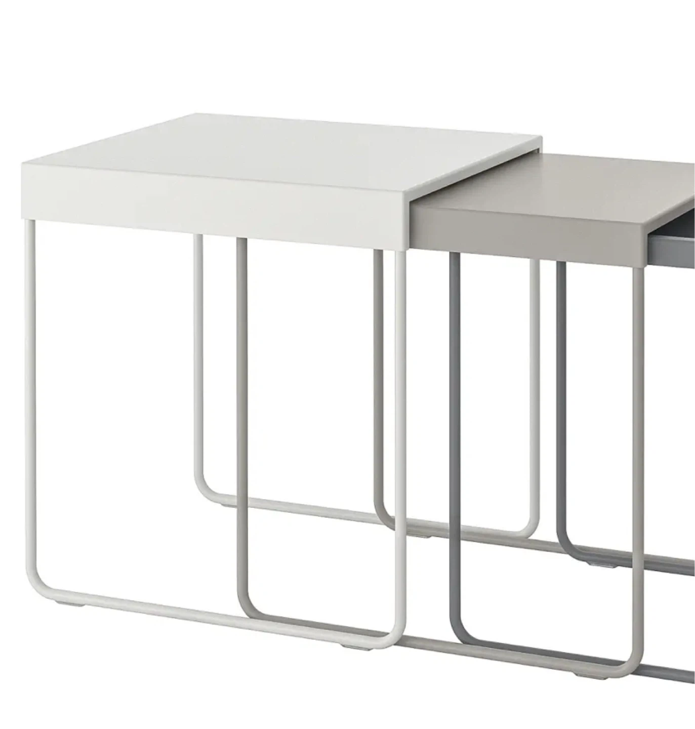 IKEA Glifberg Nesting Tables - White & Grey
