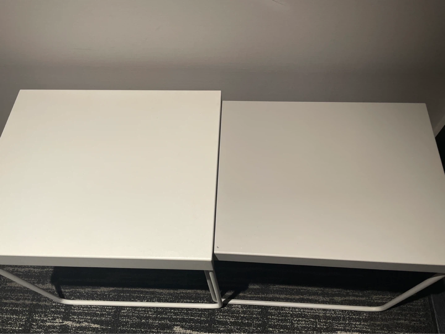 IKEA Glifberg Nesting Tables - White & Grey - photo 3