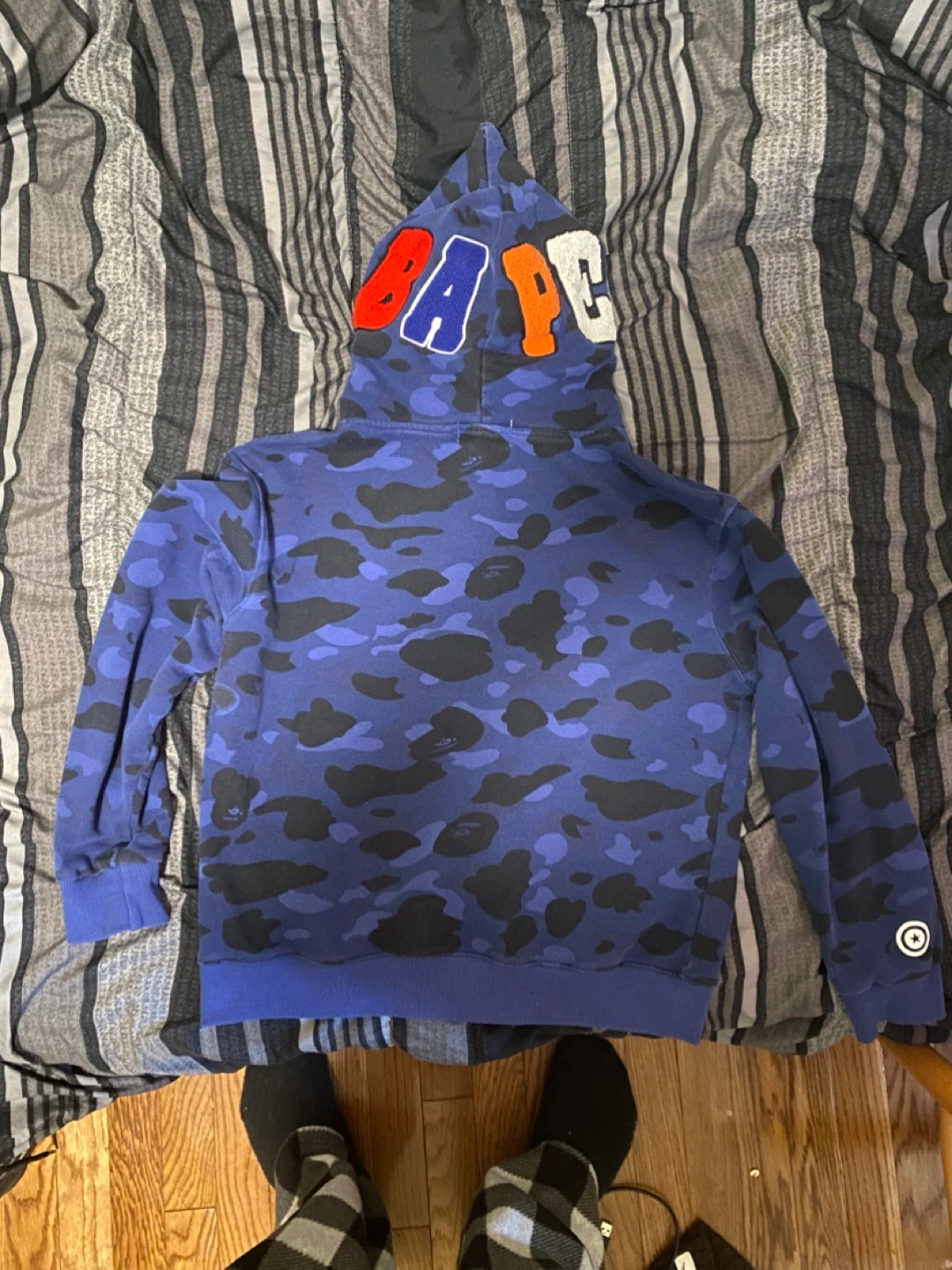 BAPE Full Zip Hoodie Blue Camo - photo 5