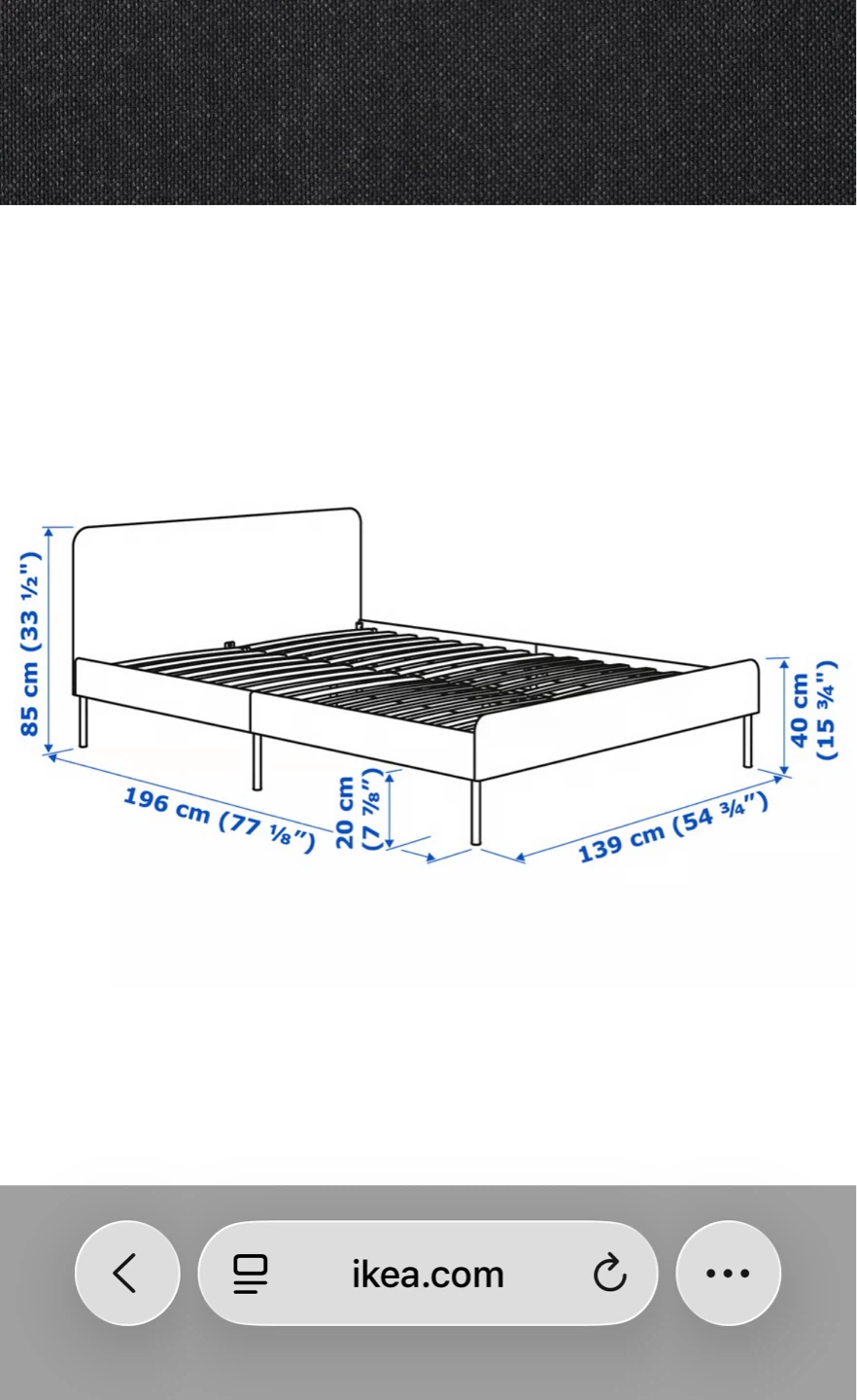 Full size IKEA SLATTUM Bed Frame - photo 3