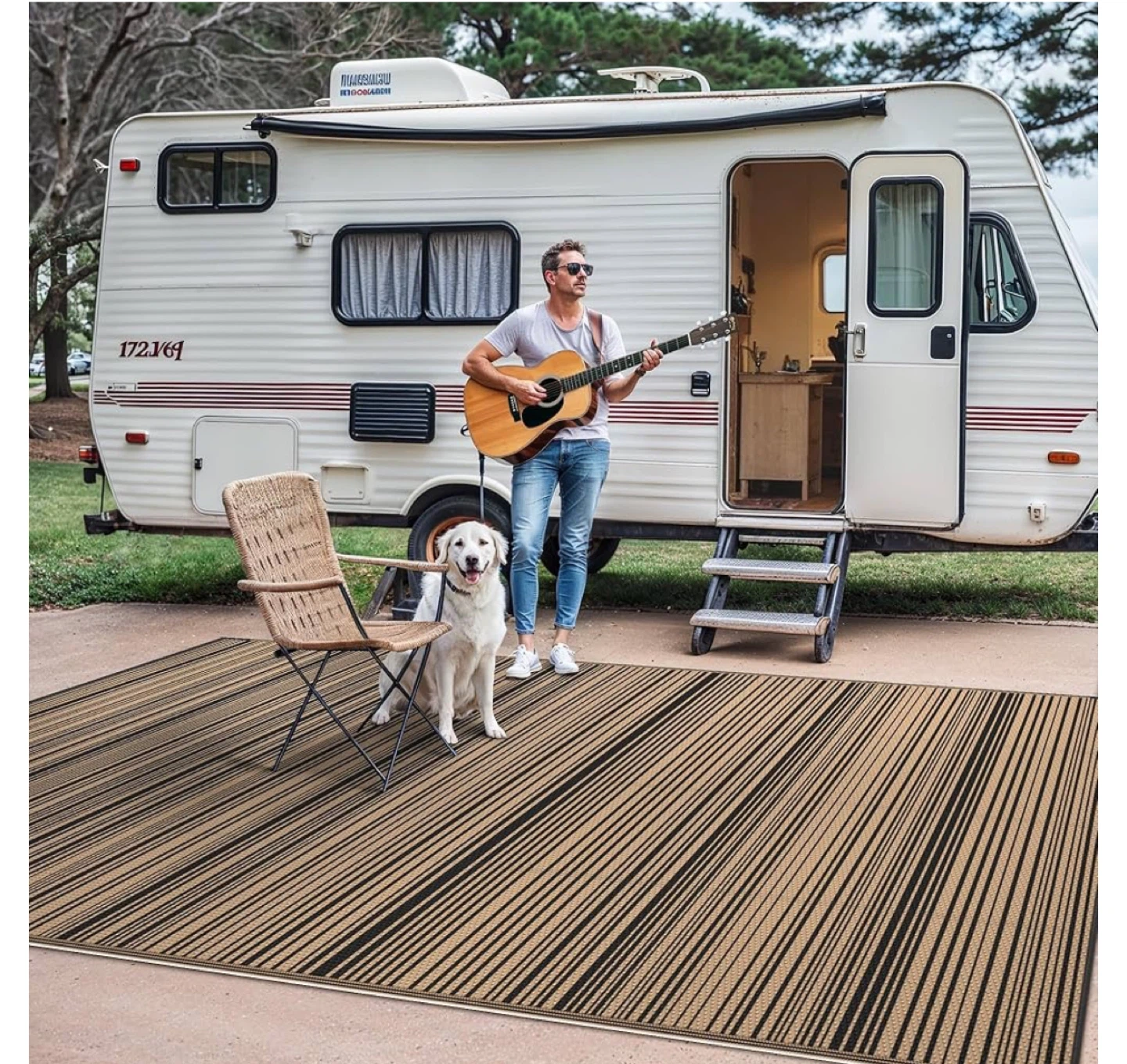 5'x8' Reversible Outdoor Area Rug - photo 2