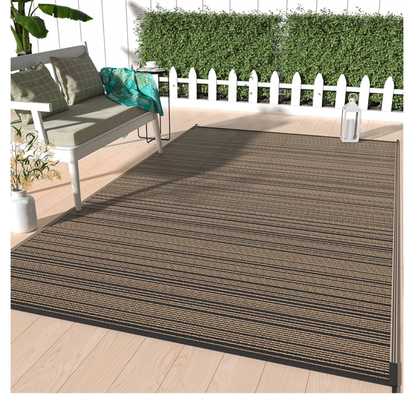 5'x8' Reversible Outdoor Area Rug