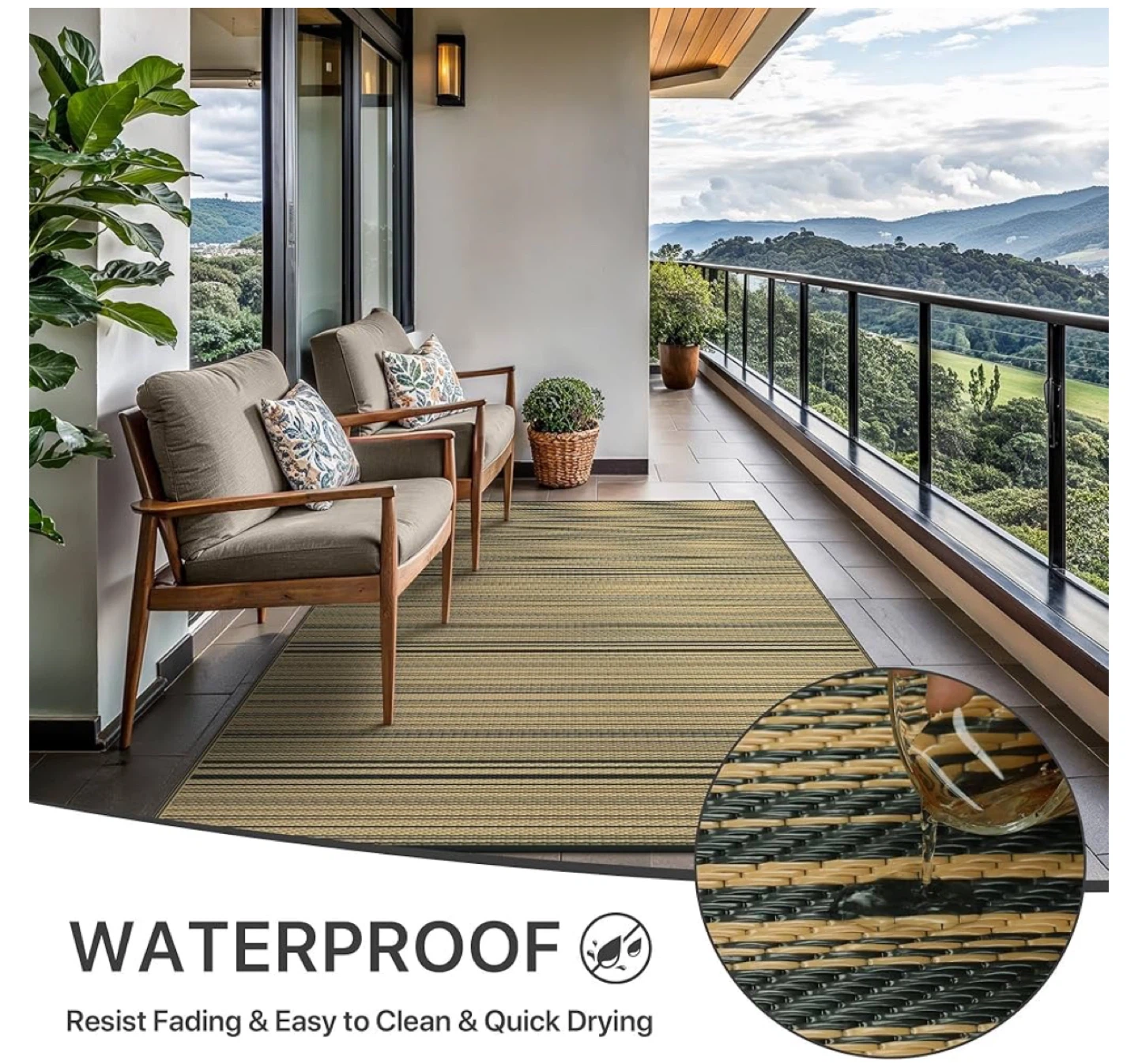 5'x8' Reversible Outdoor Area Rug - photo 4