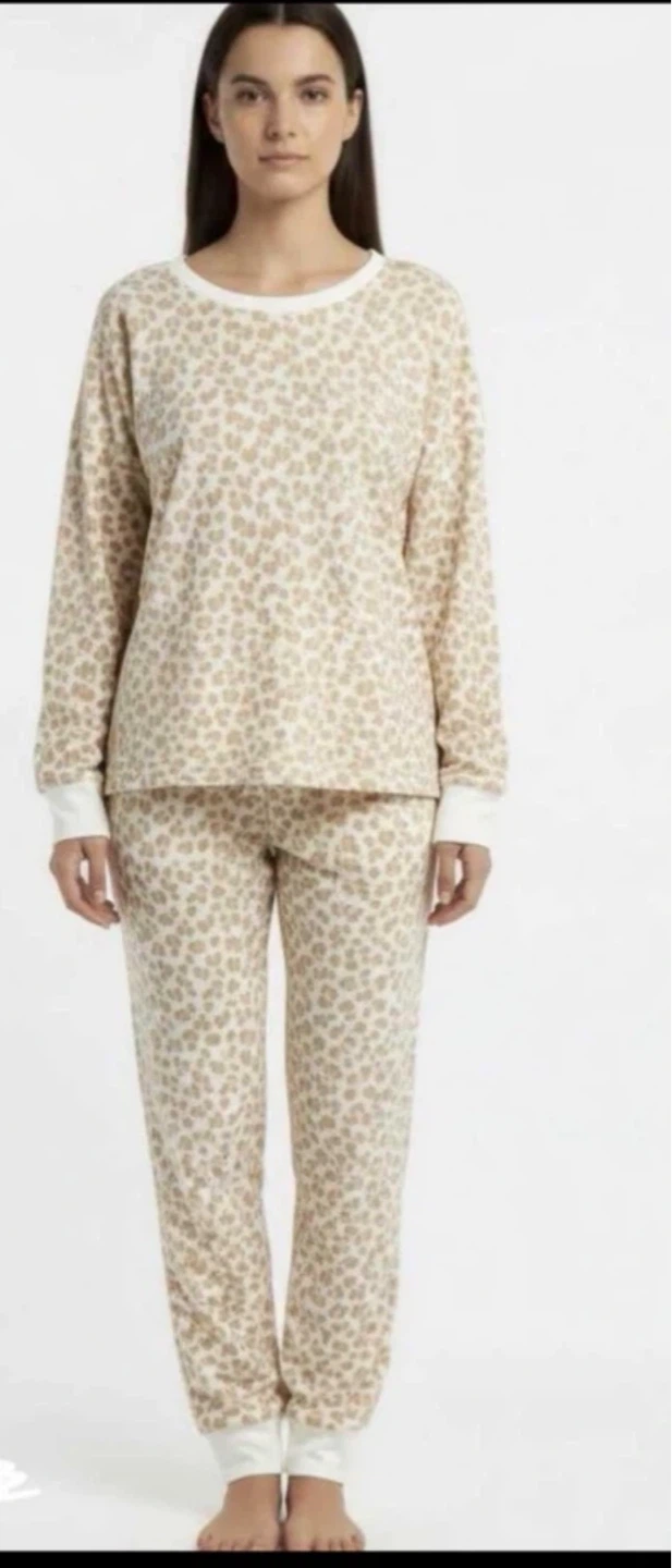 Kate Spade New York Leopard Print Pajama Set - XL/TG