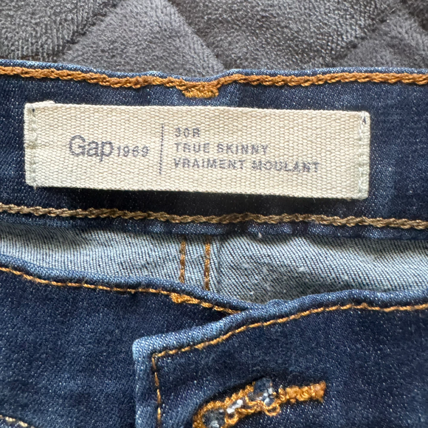 Gap 1969 True Skinny Jeans Women's Size 30R Dark Wash - photo 2