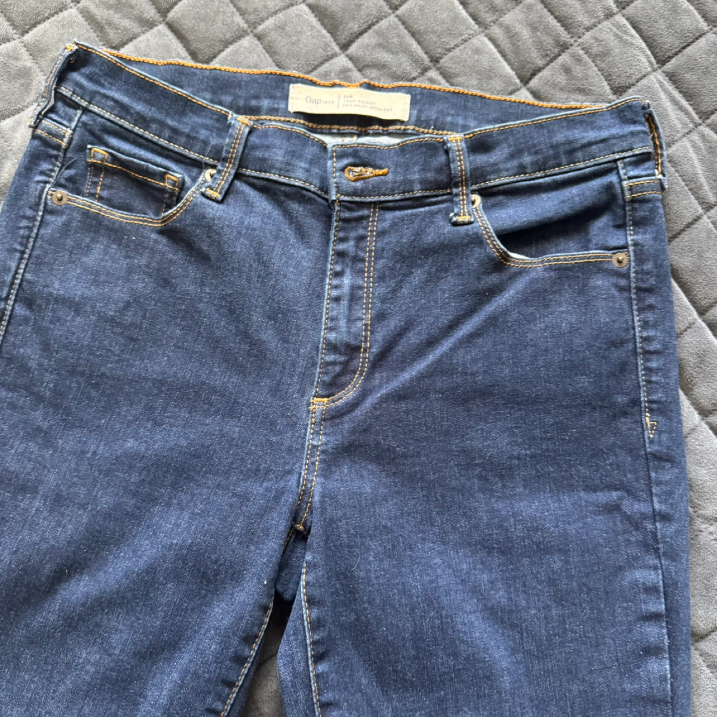 Gap 1969 True Skinny Jeans Women's Size 30R Dark Wash - photo 3