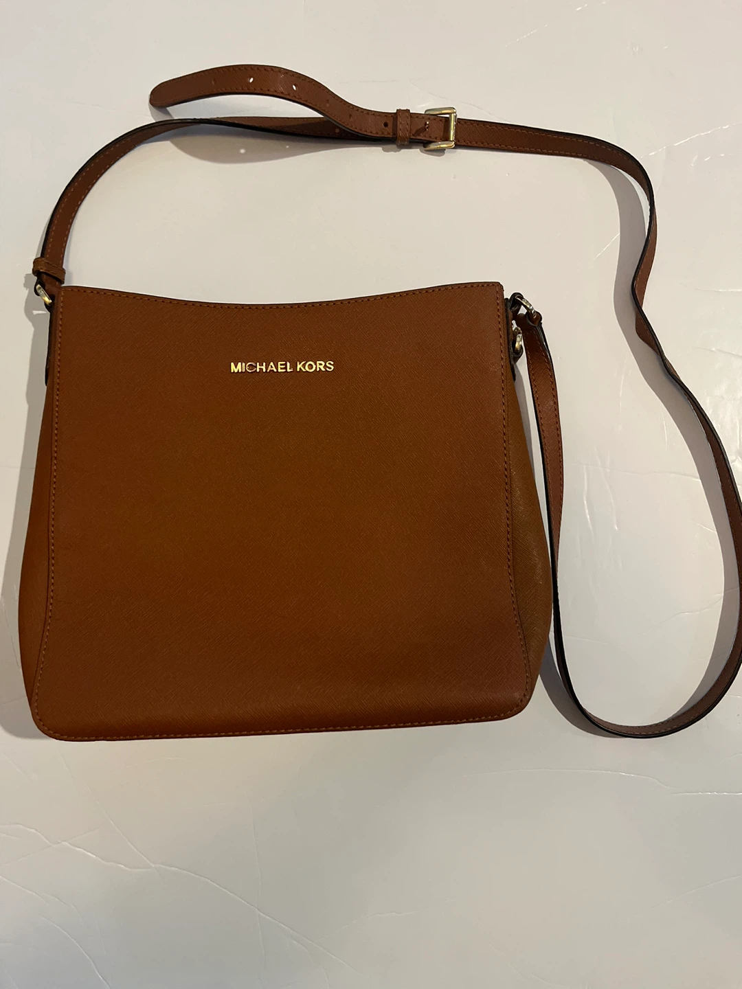 Michael Kors Brown Leather Crossbody Bag