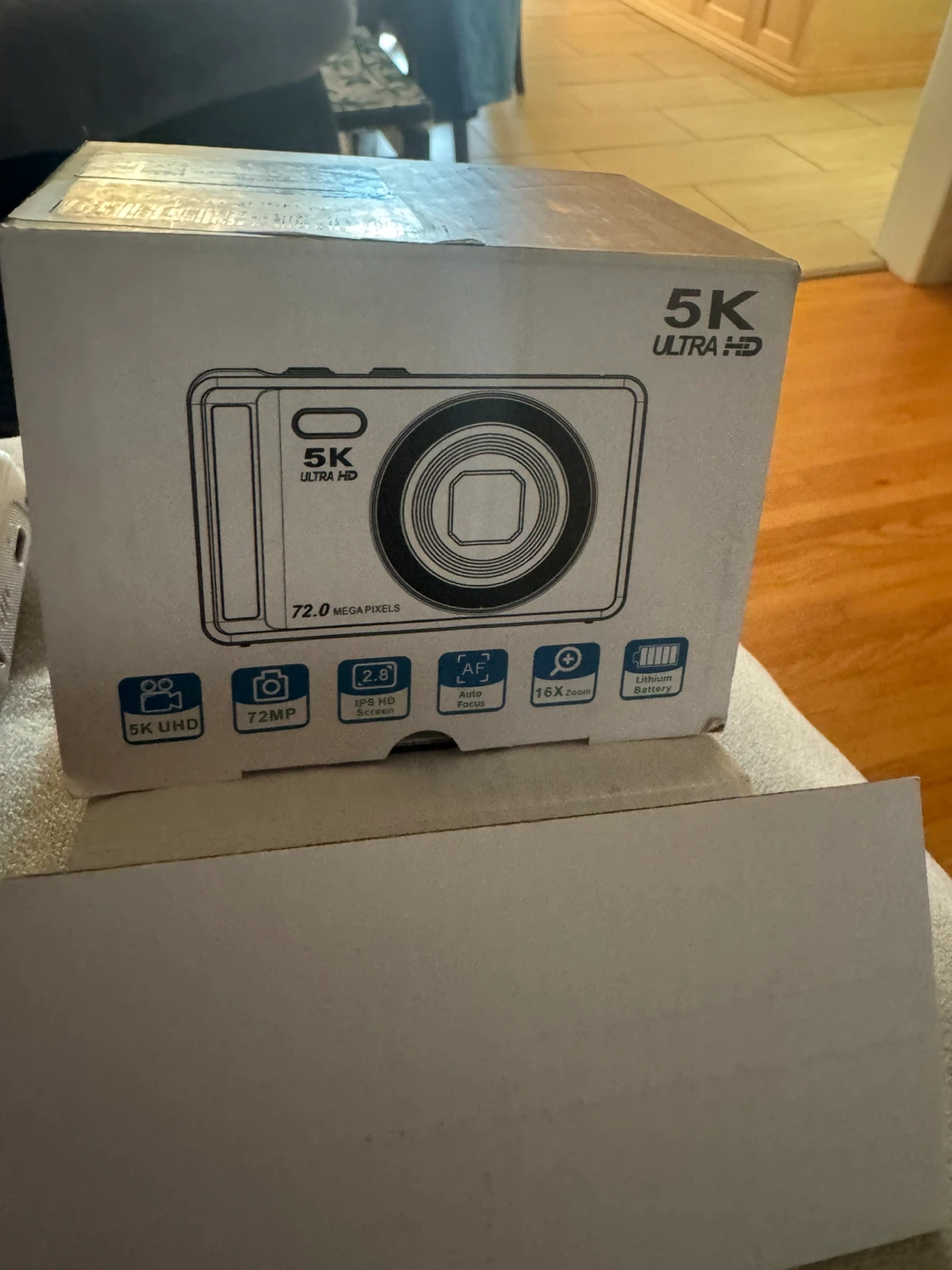 White 5K Ultra HD Digital Camera with 72MP and 16x Zoom - photo 2