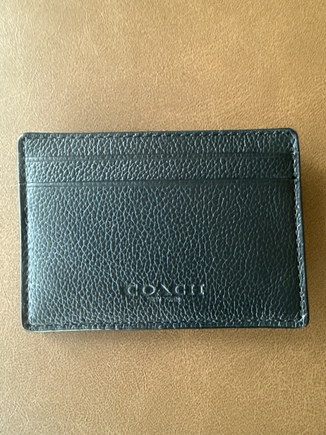 Brand New Coach Black Leather Card Holder