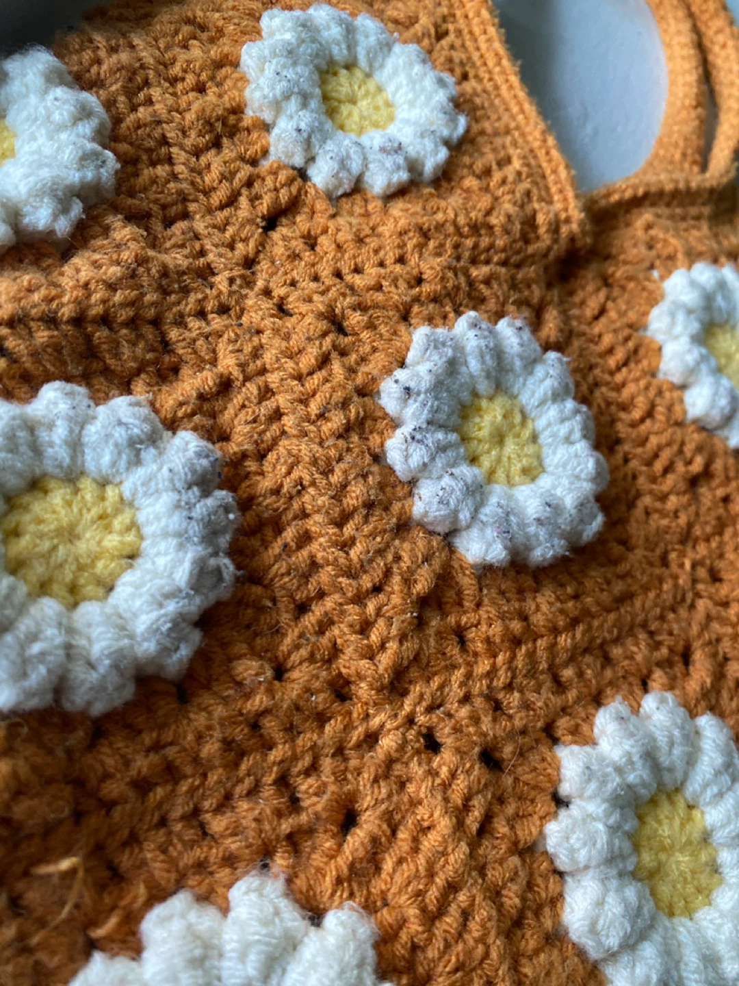 Handmade Crochet Daisy Tote Bag - photo 2