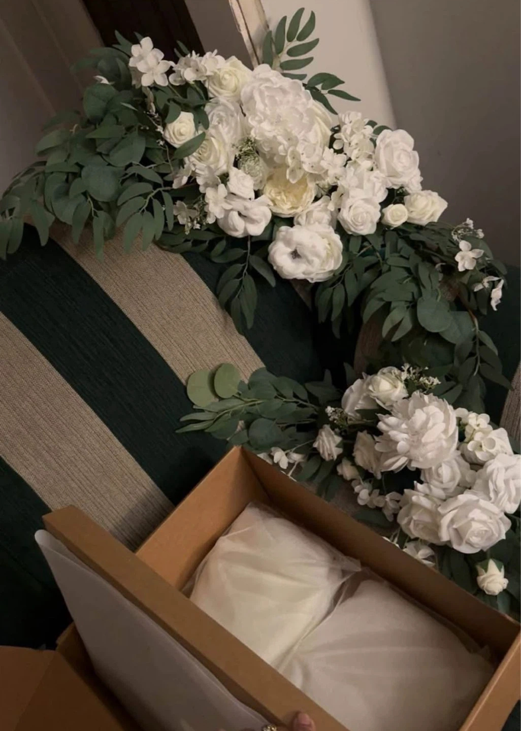 White Floral Garland Arrangement