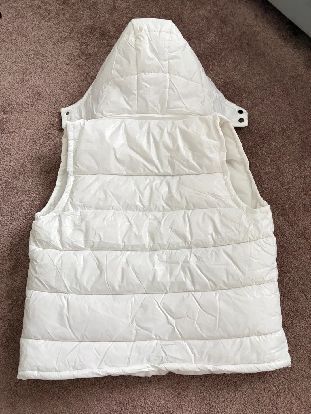 Moncler White Puffer Vest Size S