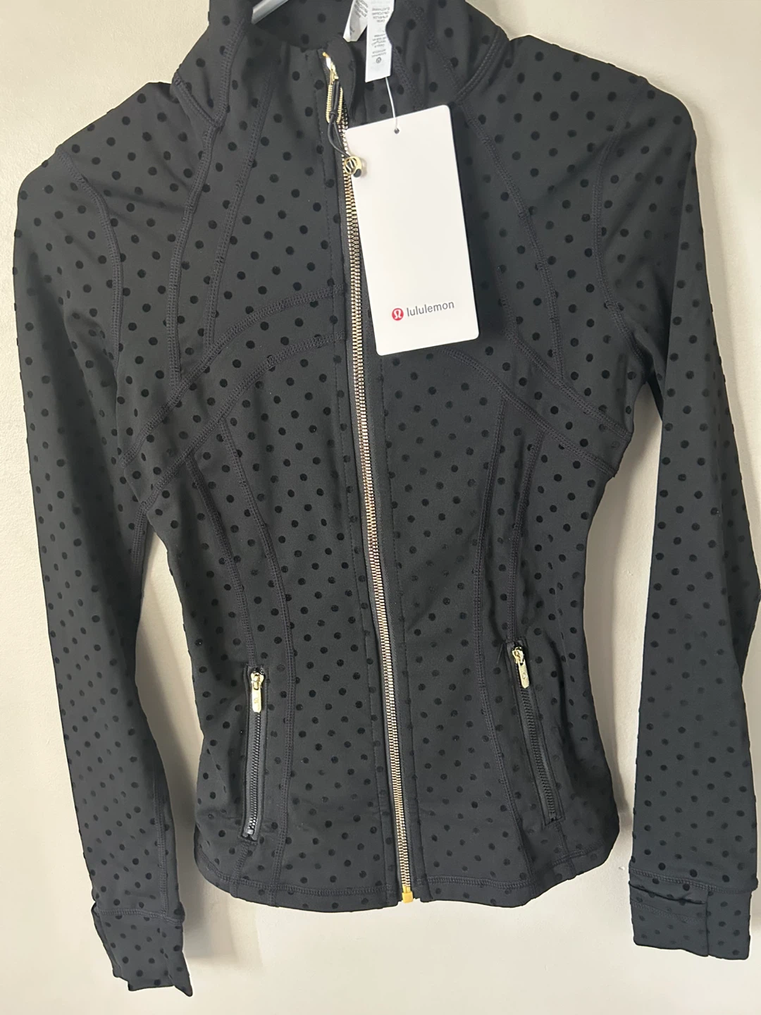 Lululemon Define Jacket Black Polka Dot Size 4 - photo 4