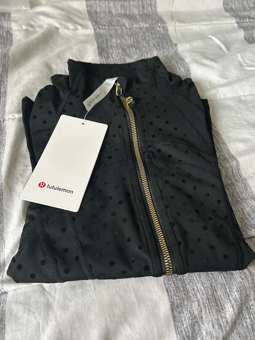 Lululemon Define Jacket Black Polka Dot Size 4