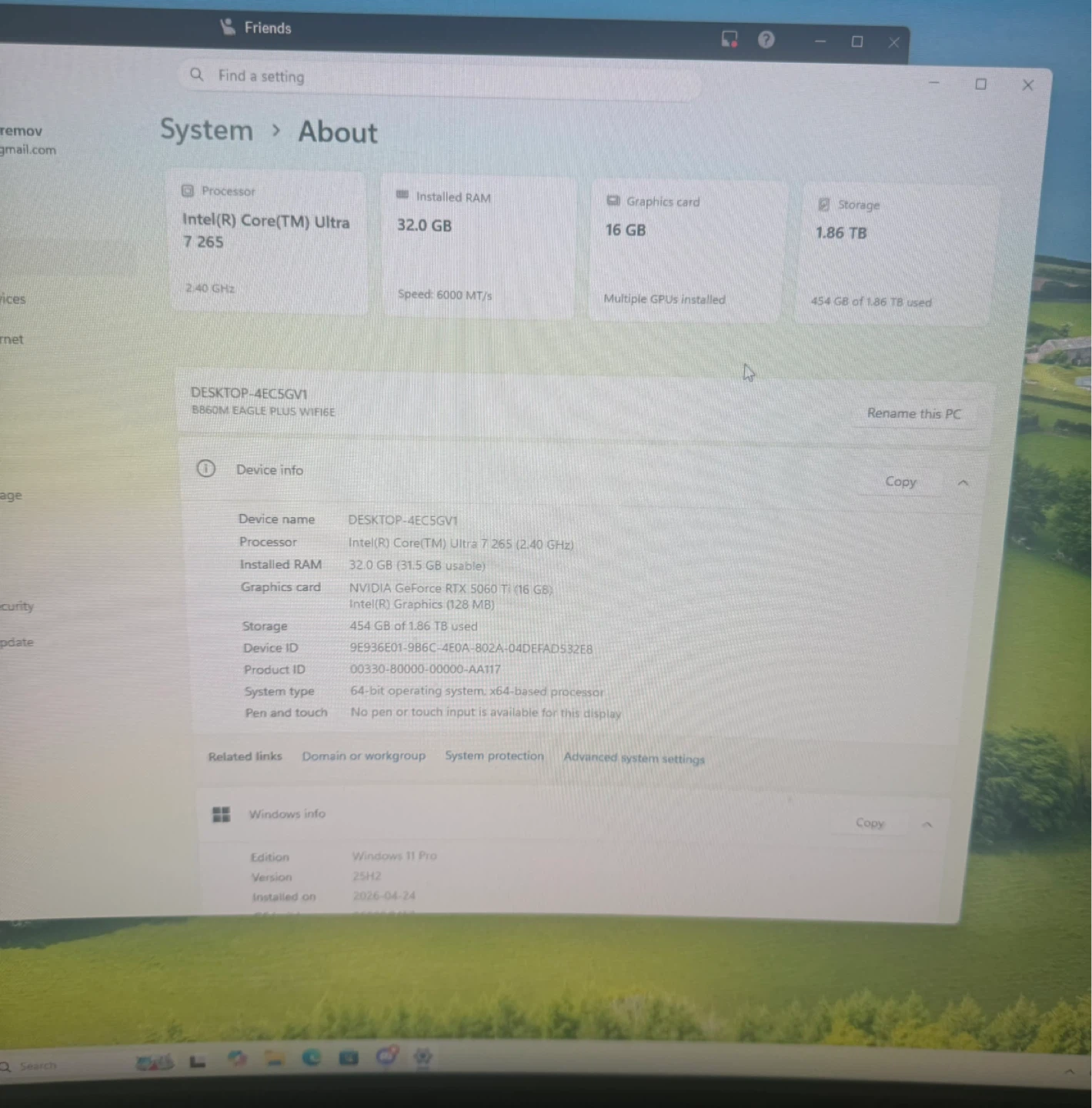 Gaming PC Ultra 7 265 RTX 5060TI 16GB - photo 4