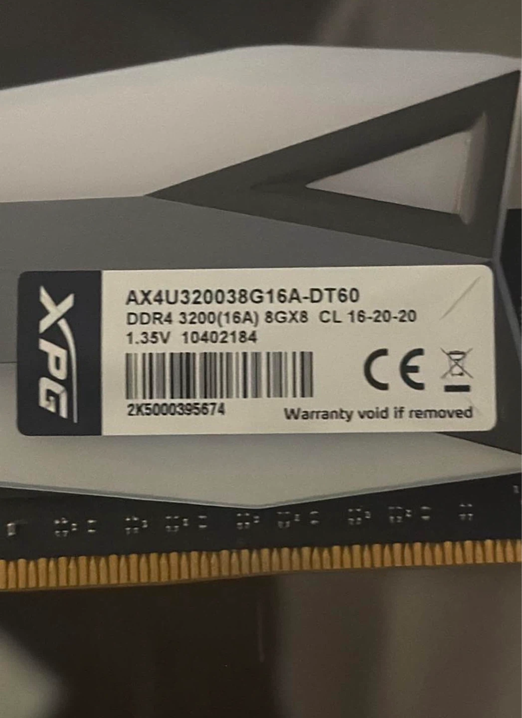 XPG 16GB OF DDR4 RAM - photo 2