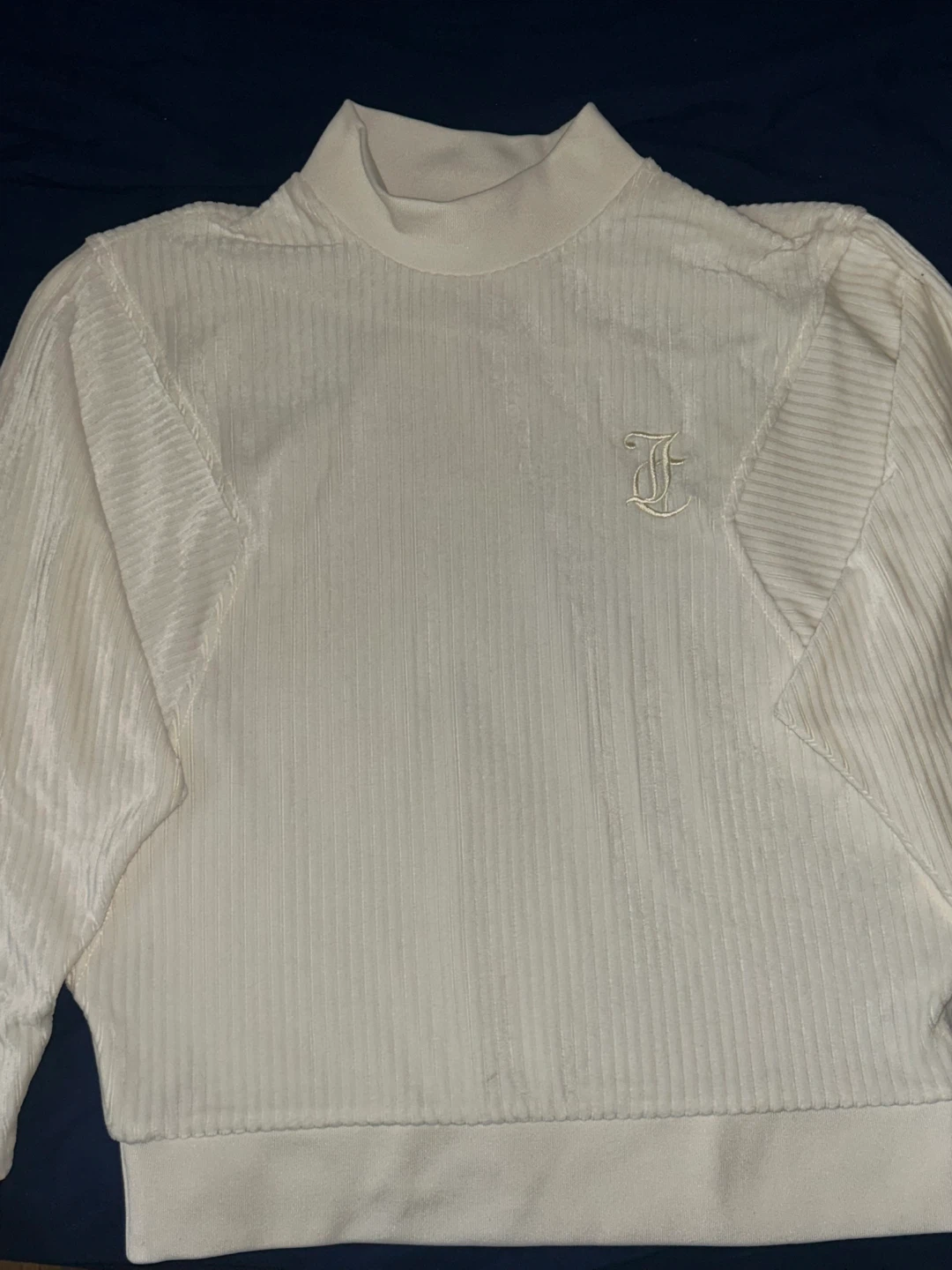 Juicy Couture White Mock Neck Top Size S