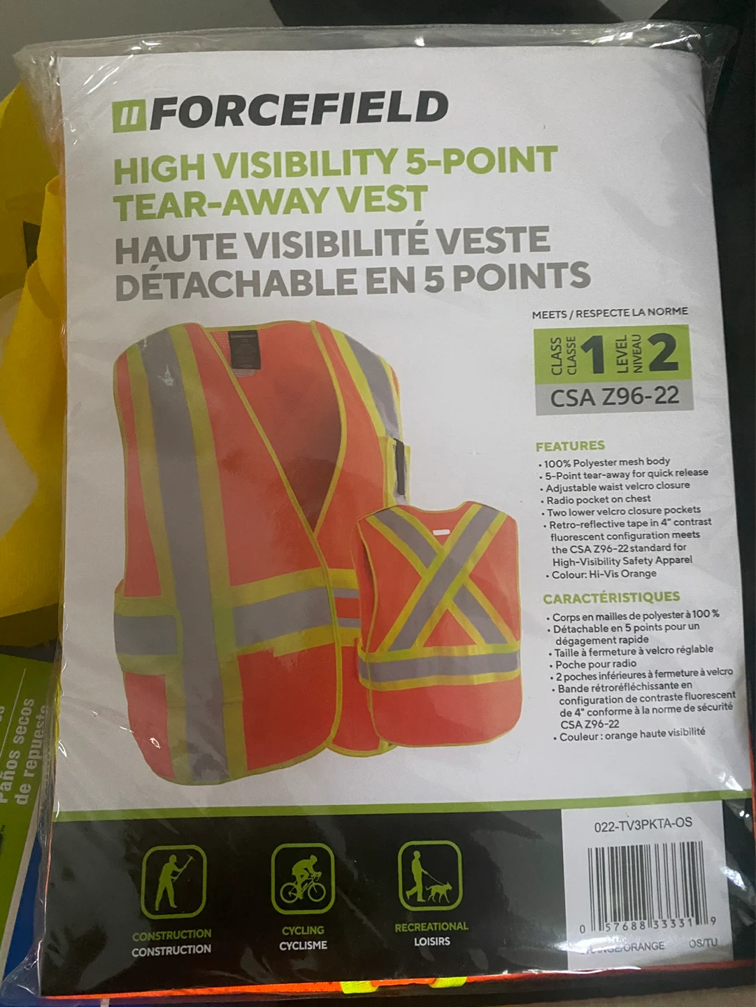 FORCEFIELD High Visibility 5-Point Tear-Away Vest - photo 2