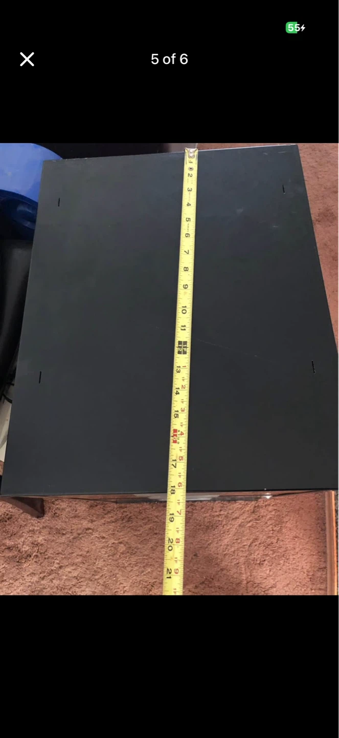 Black 3-Drawer Filing Cabinet - photo 5