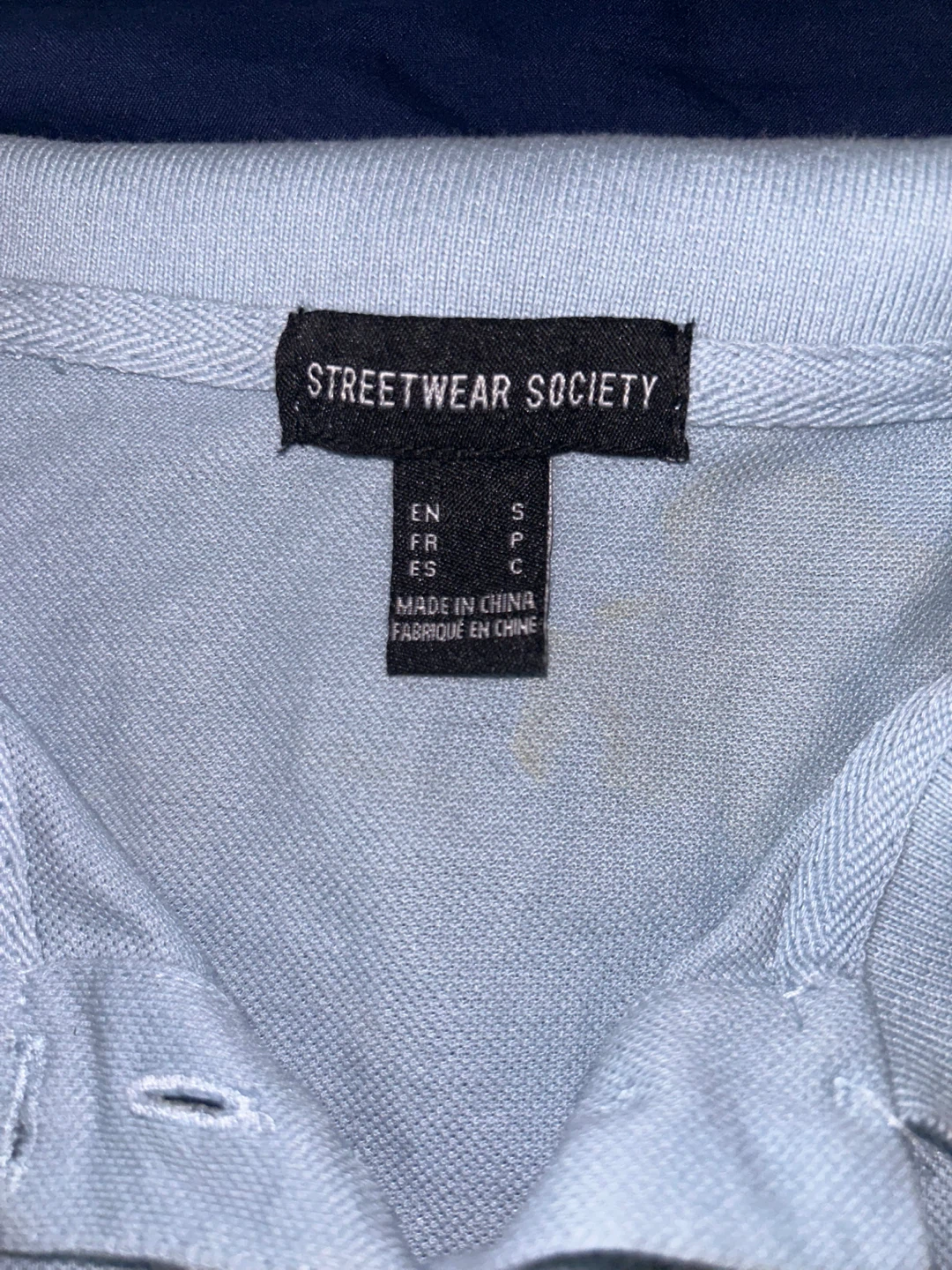 Streetwear Society Light Blue Butterfly Cropped Shirt Size S - photo 2