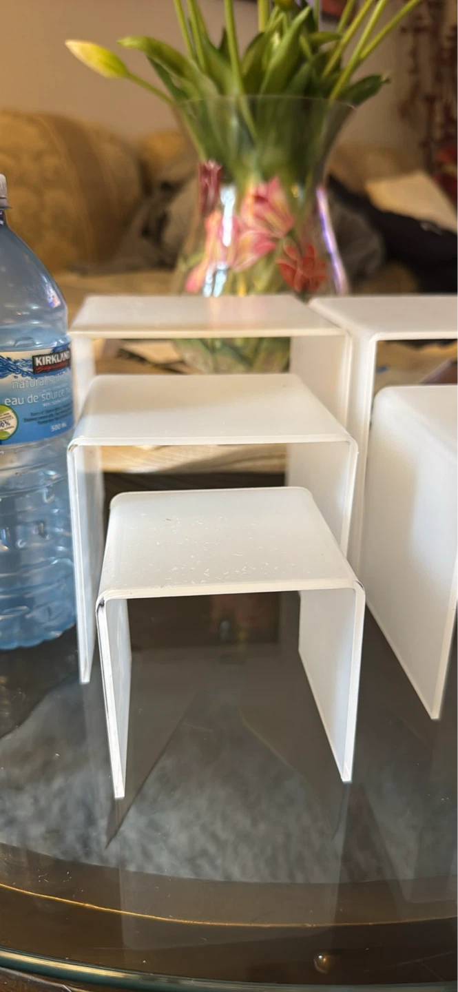 HIIMIEI Clear Acrylic Display Risers 2 Sets