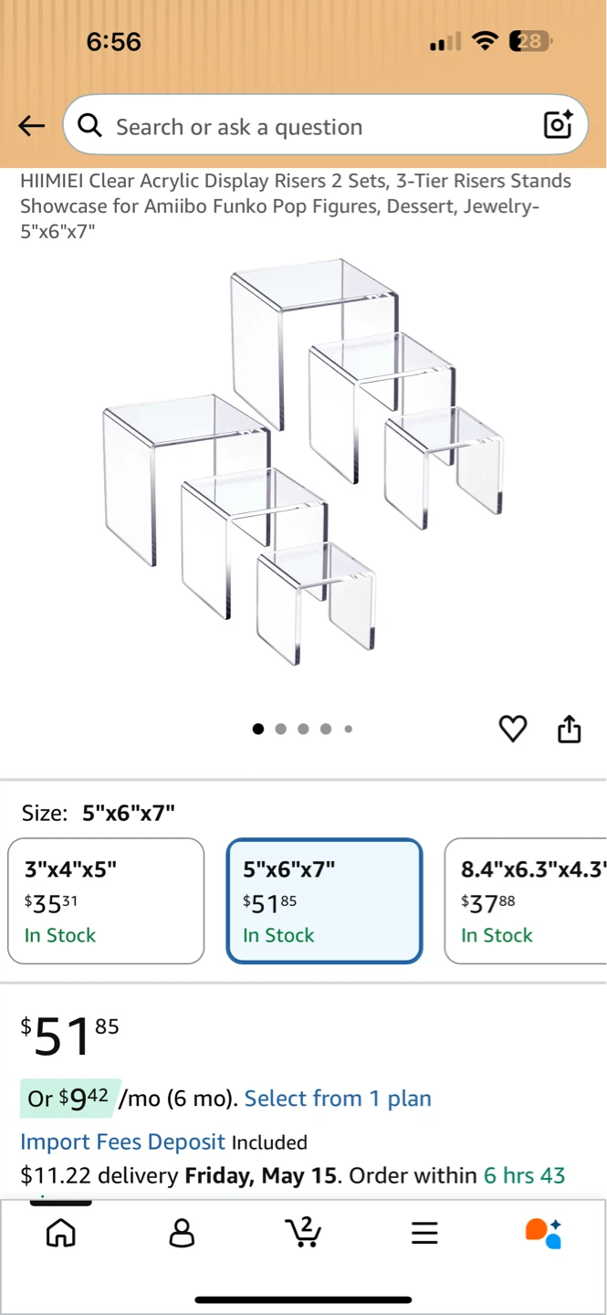 HIIMIEI Clear Acrylic Display Risers 2 Sets - photo 5