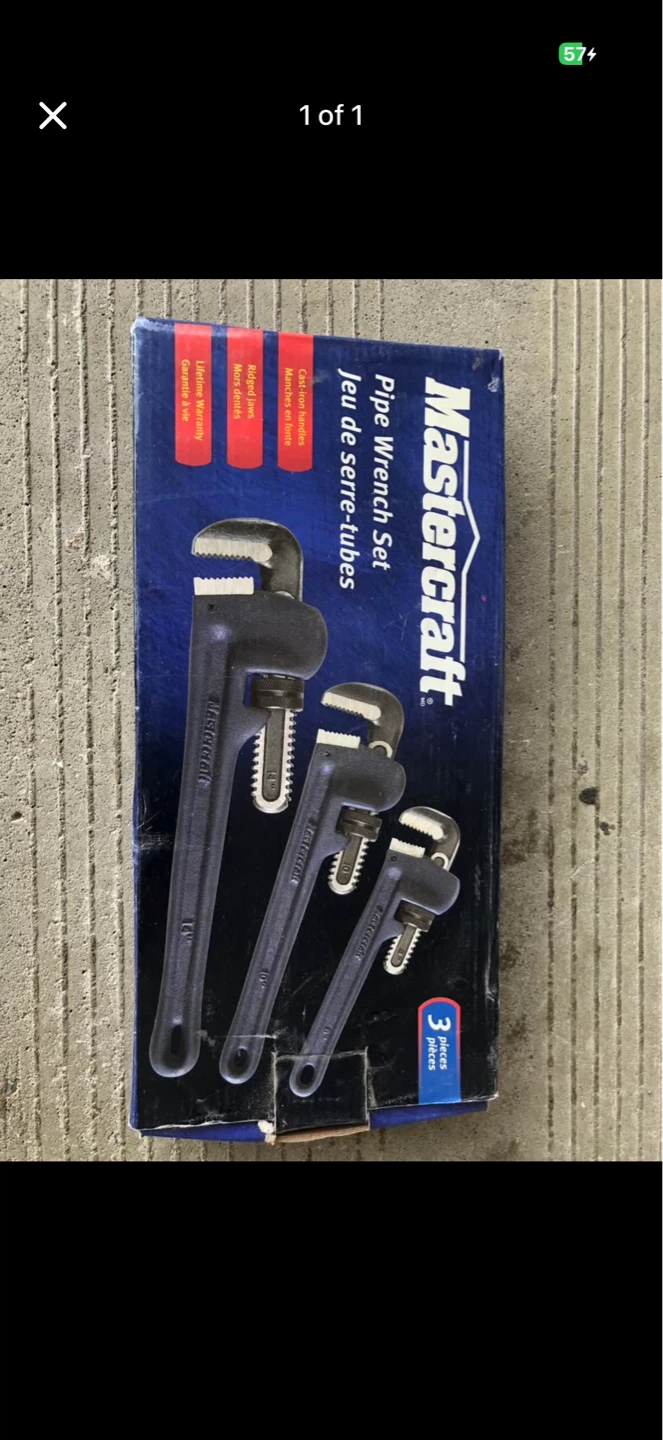 Mastercraft Pipe Wrench Set (3 Pieces)