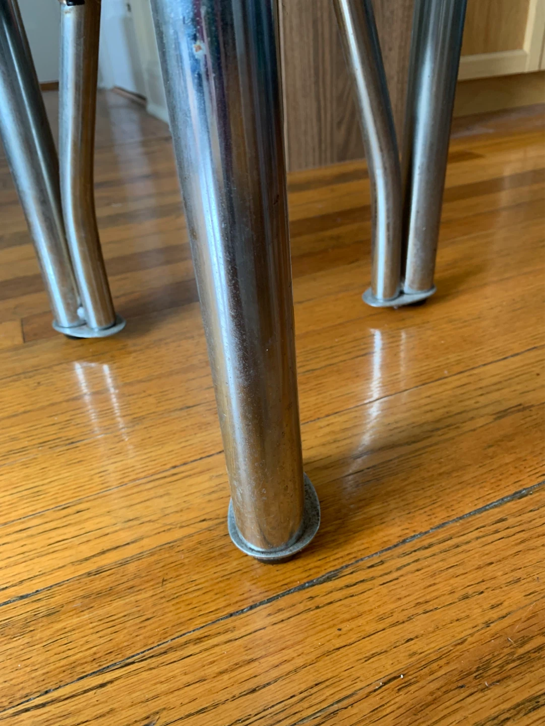 Glass Top Accent Table with Chrome Legs - photo 5