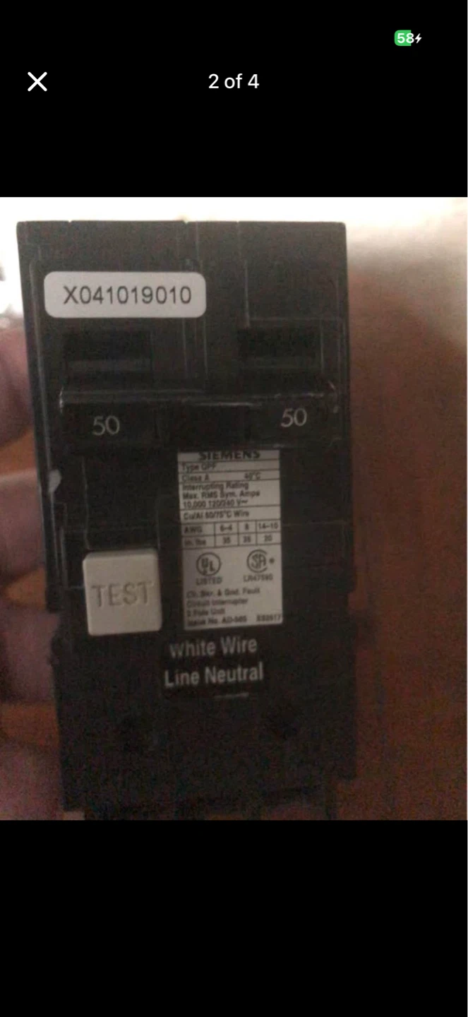 Siemens 50 Amp GFI Circuit Breaker - photo 2