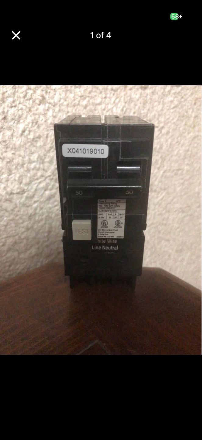 Siemens 50 Amp GFI Circuit Breaker