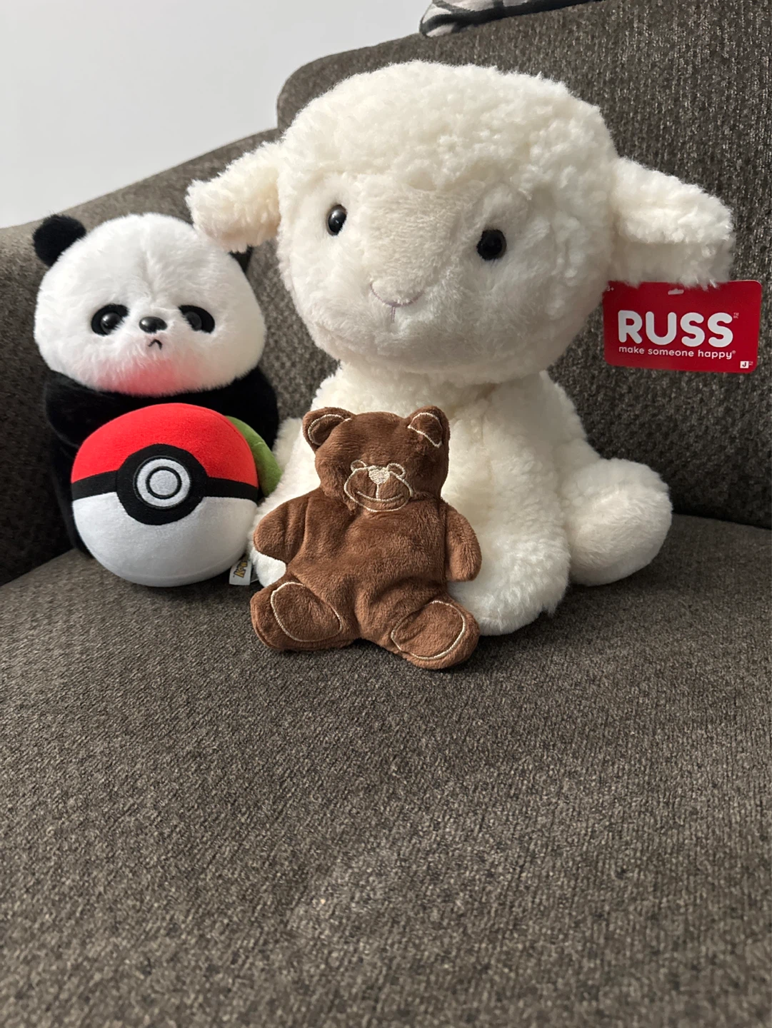 Plush Toys - Sheep, Panda, Pokémon ball and Bear