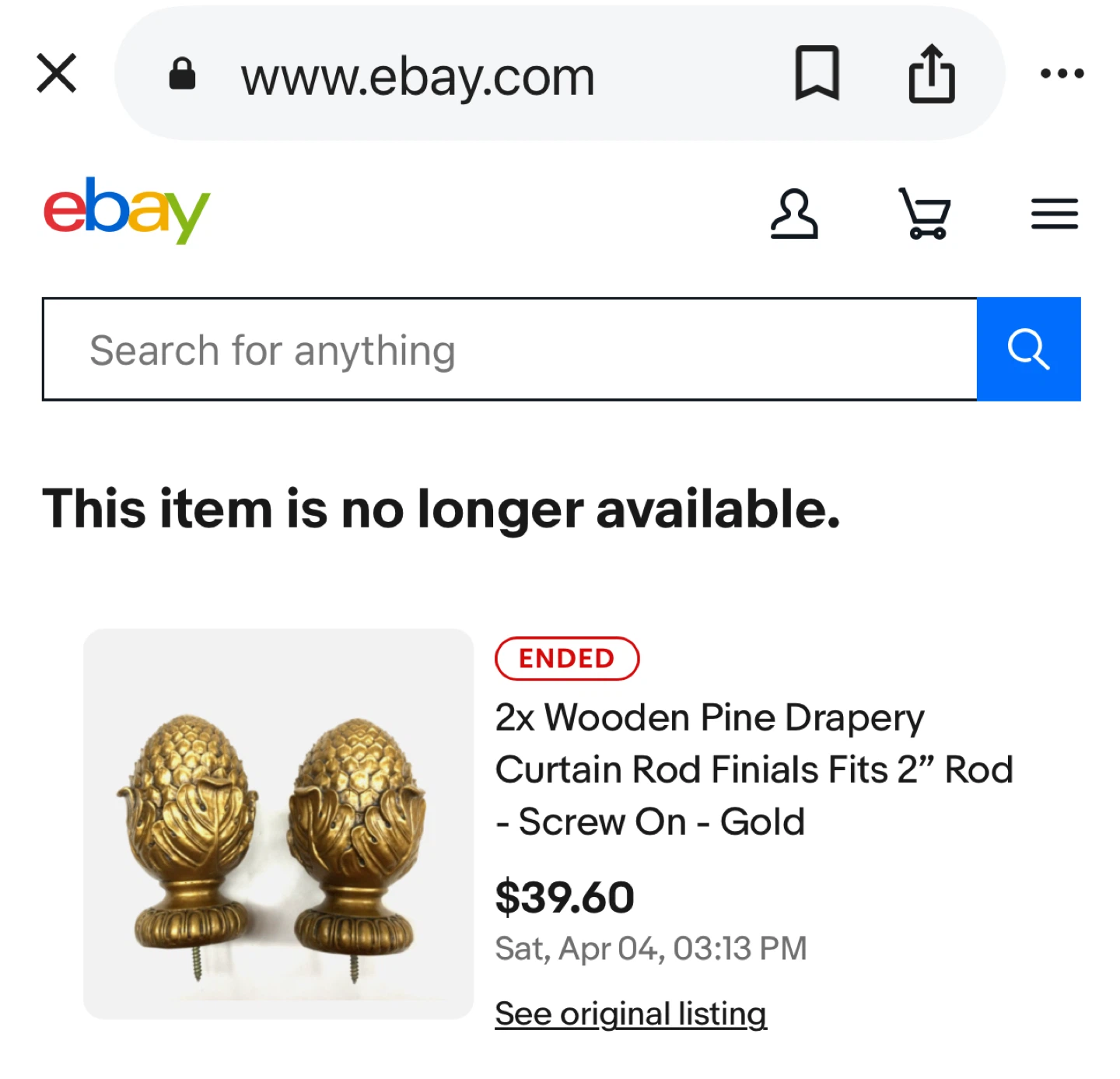 Kirsch Curtain Rod Finials Set of 2 - Wood & Gold Designs - photo 5