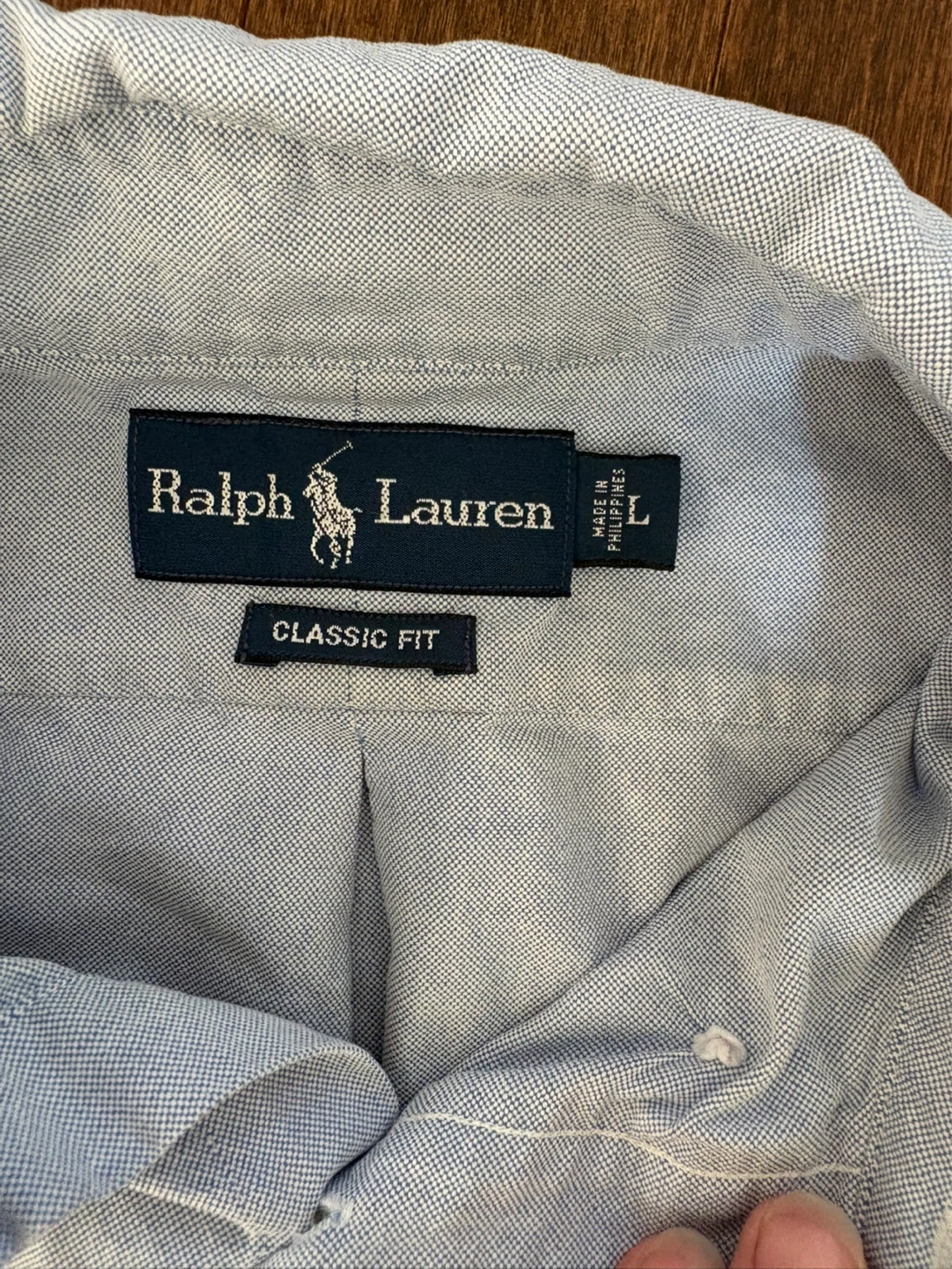 Ralph Lauren Classic Fit Button-Down Shirt - Light Blue - Size L - photo 3