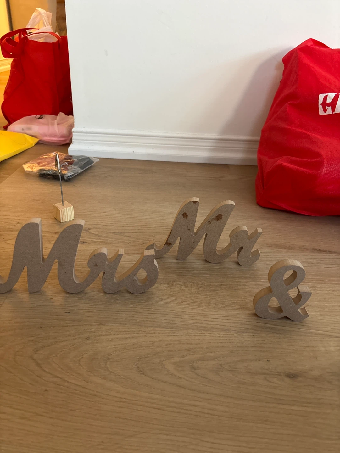 Wooden Mr & Mrs & Ampersand Wedding Signs