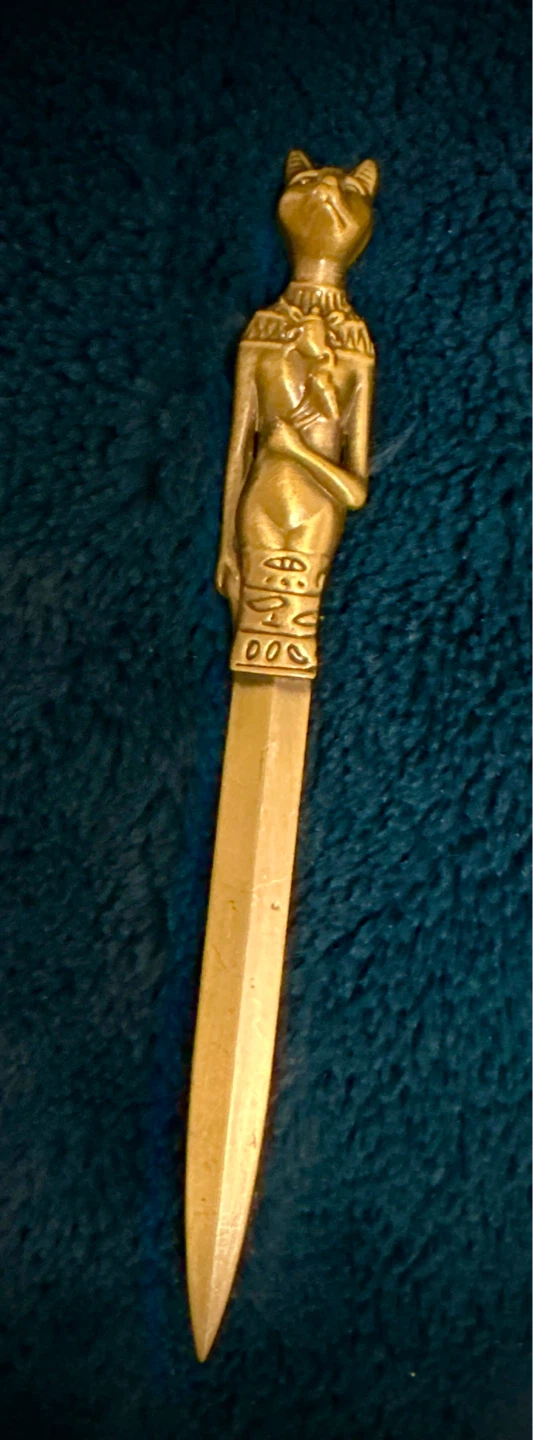 Egyptian Cat Goddess Bastet Letter Opener