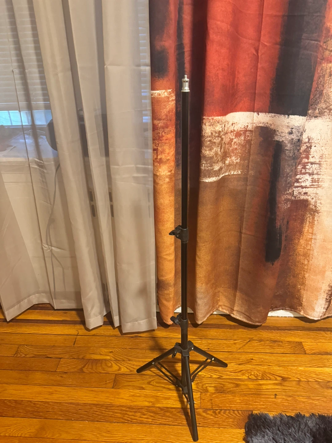 Black Adjustable Light Stand Tripod