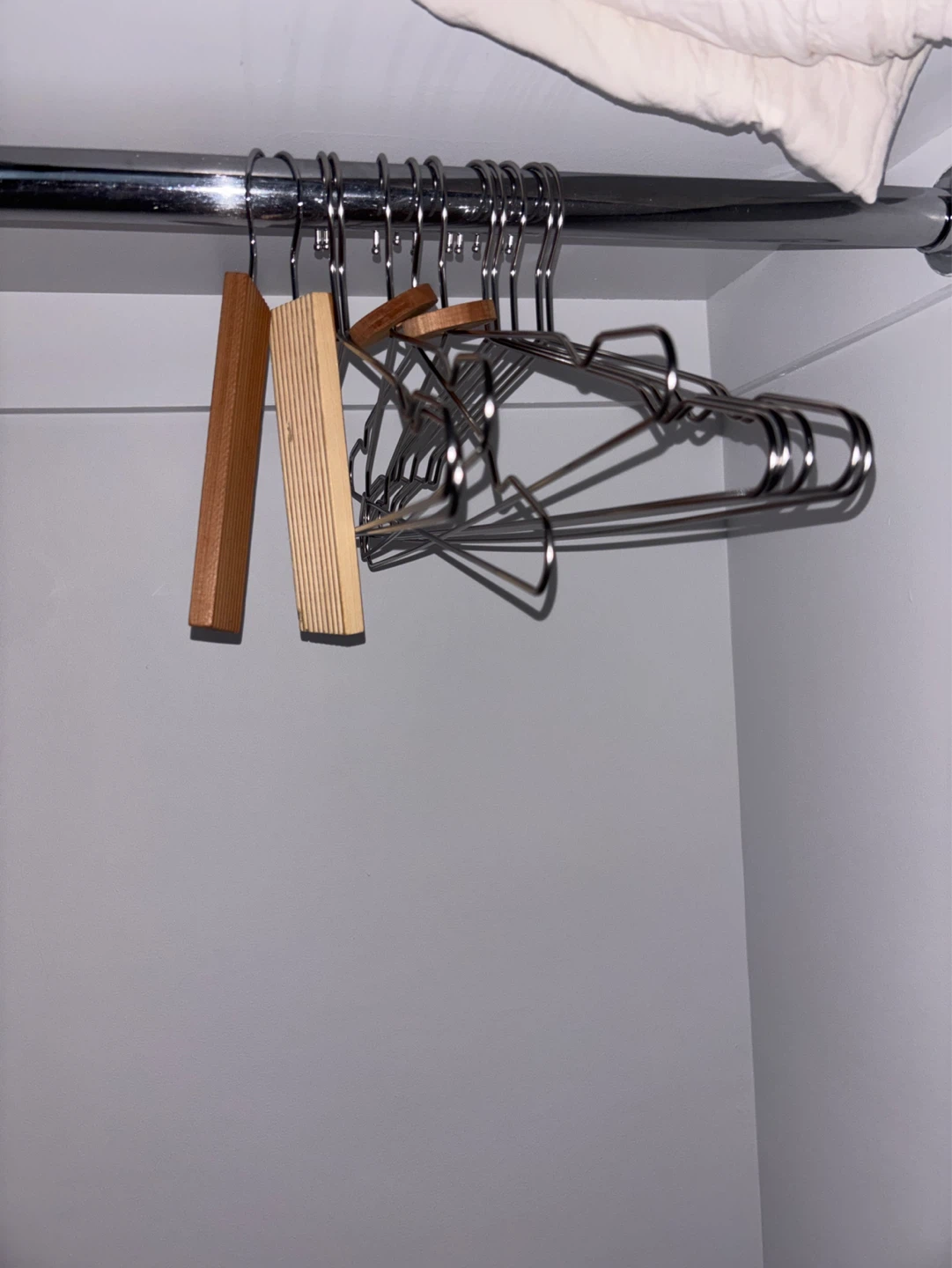 Assorted Clothes Hangers (Metal, Plastic)