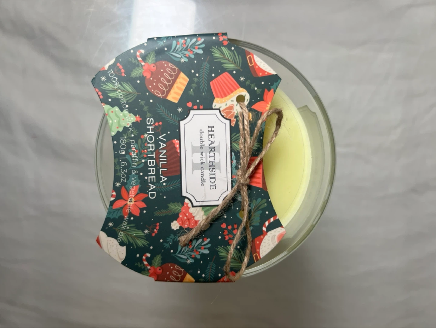 Hearthside Vanilla Shortbread Double Wick Candle - photo 2