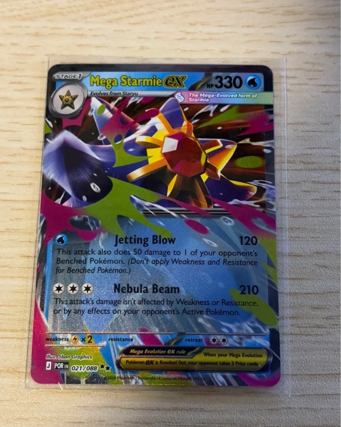 Pokemon Mega Starmie EX Trading Card 021/088