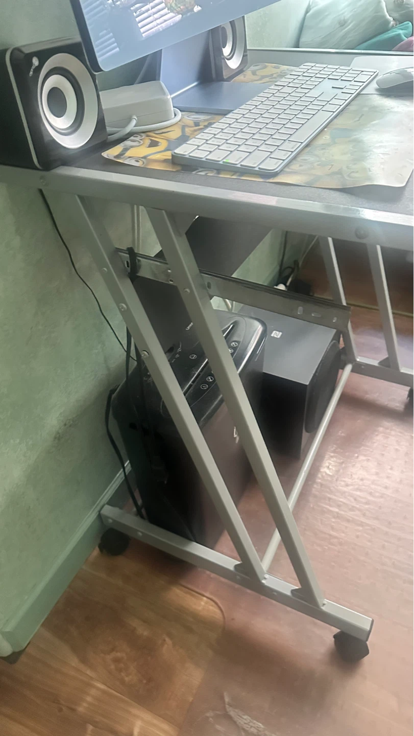 Metal Frame Rolling Computer Desk - photo 4