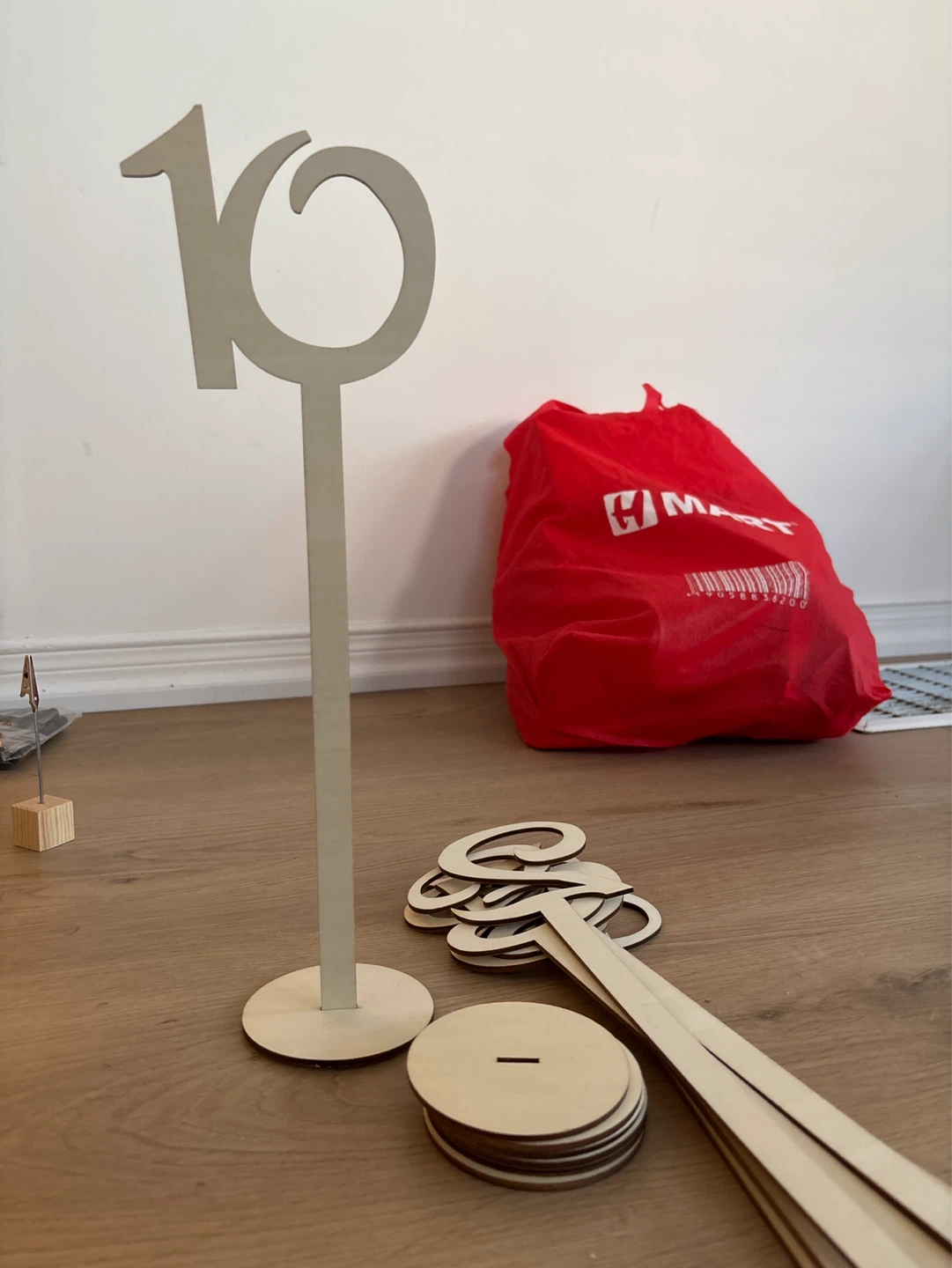 Wooden Table Numbers 1-10 with Stands - photo 2