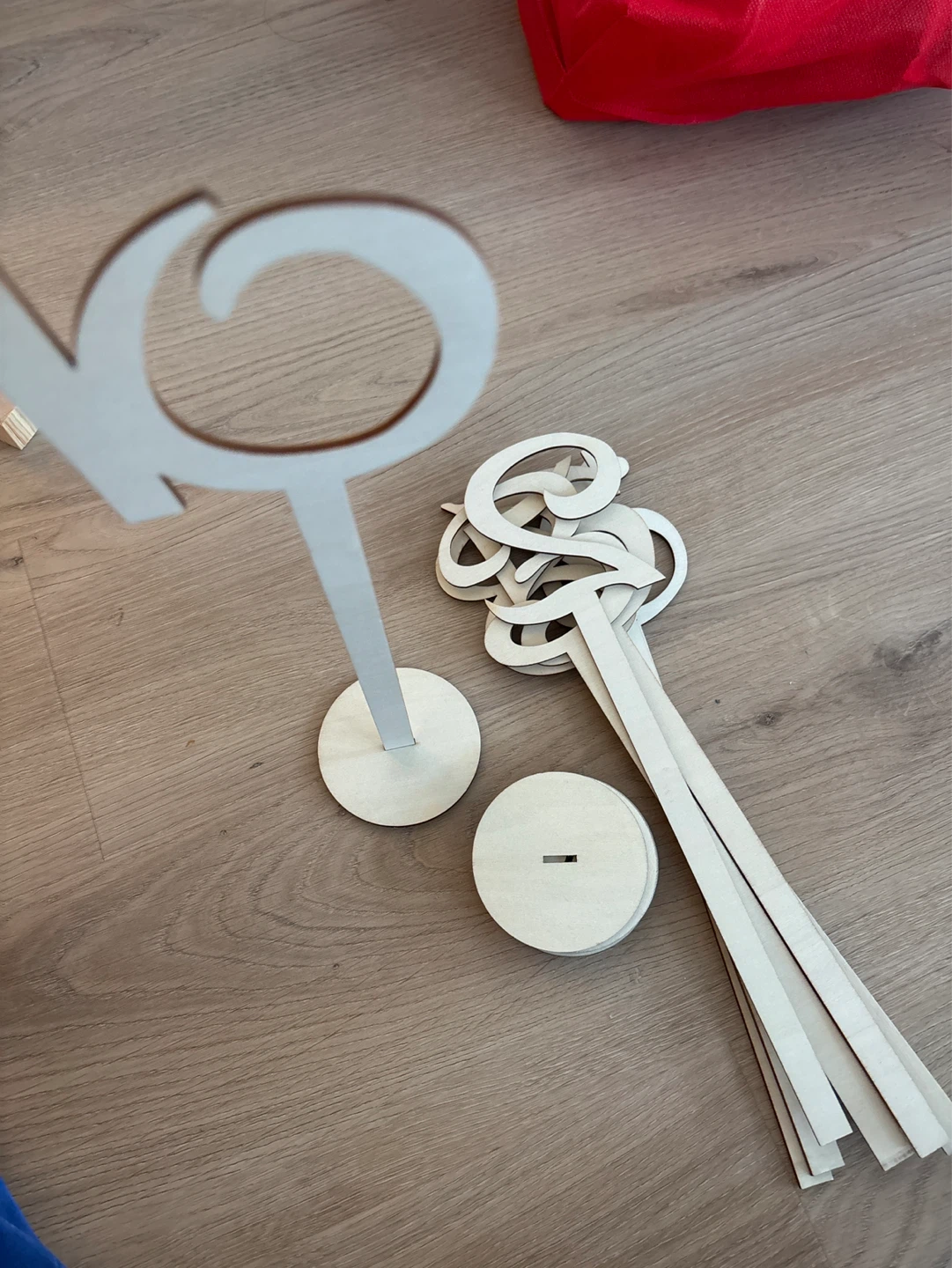Wooden Table Numbers 1-10 with Stands