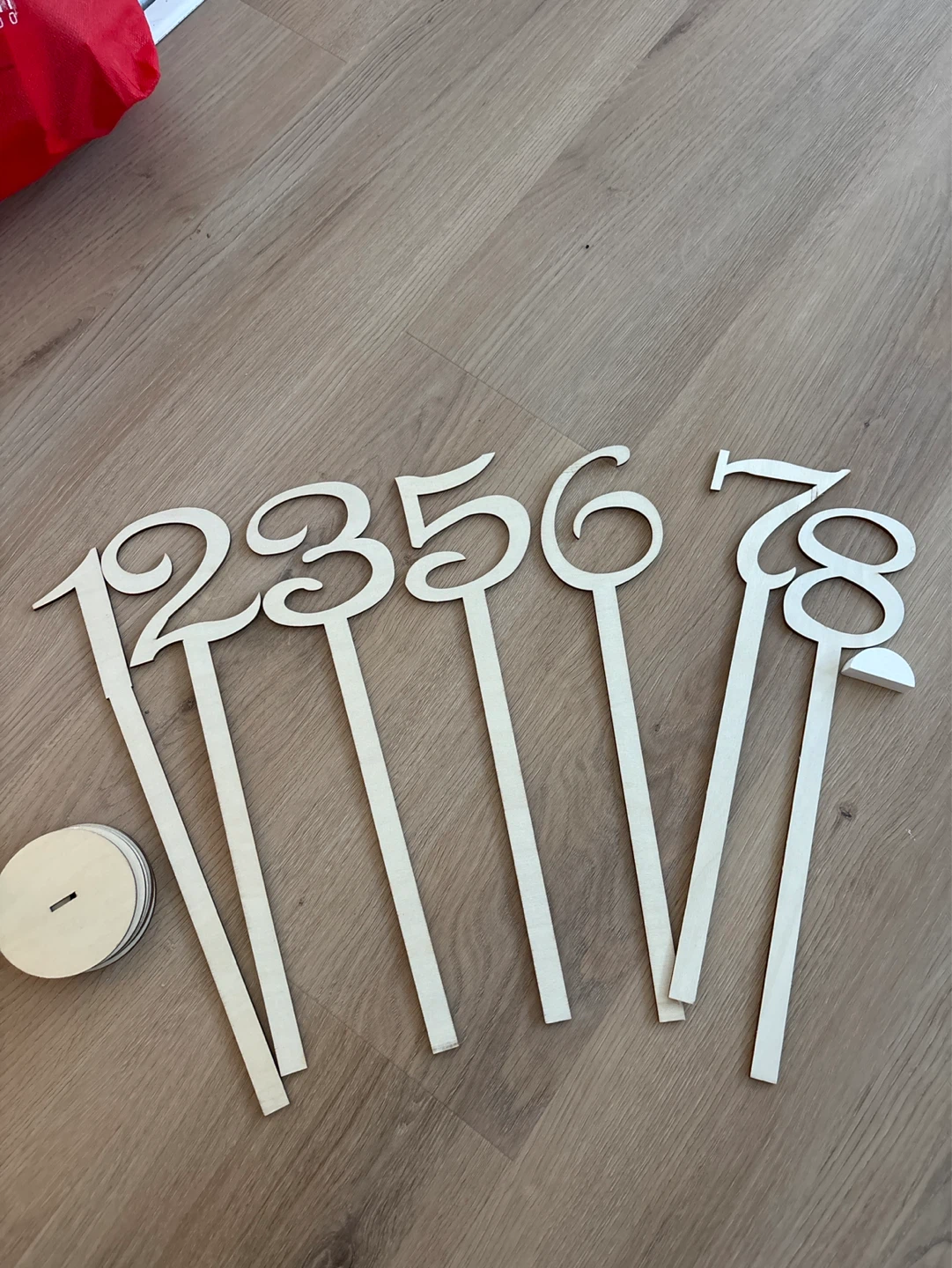 Wooden Table Numbers 1-10 with Stands - photo 3