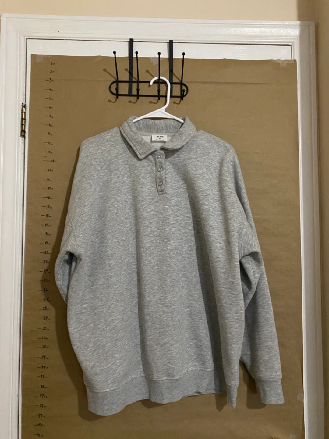 Oversize grey button up sweater
